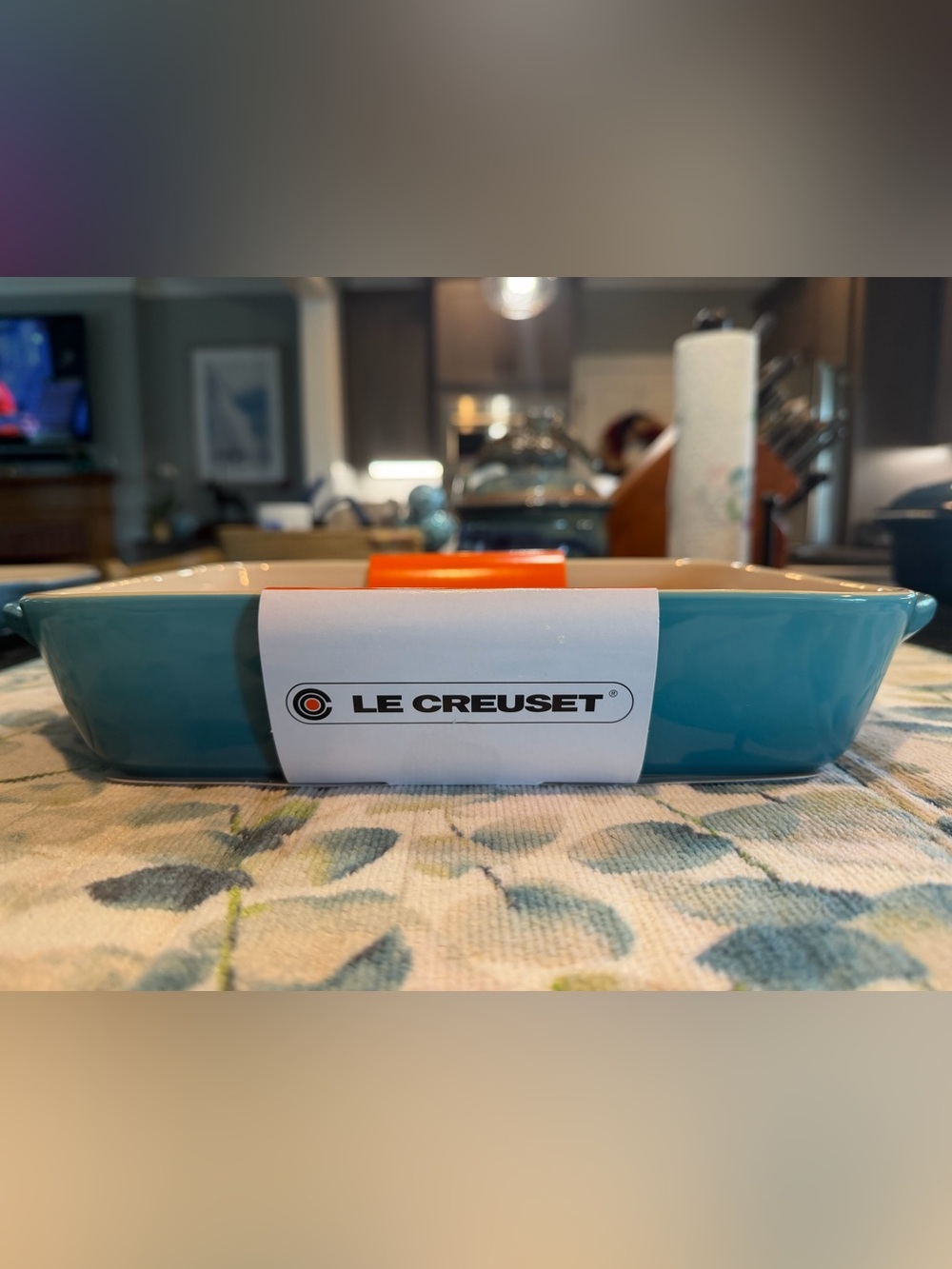 NEW Le Creuset 18cm Rectangular Baker Dish - RARE - Retired - Caribbean Teal